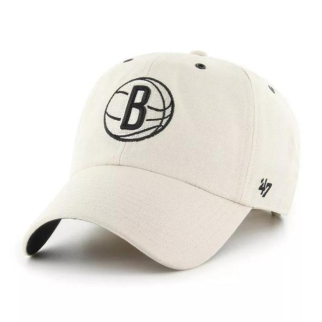 Mens 47 Cream Brooklyn Nets Lunar Clean Up Adjustable Hat Product Image