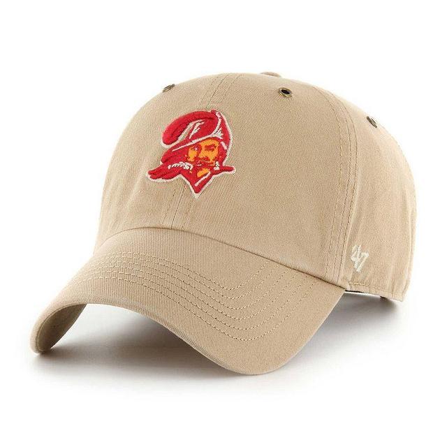 Mens 47 Khaki Tampa Bay Buccaneers Overton Clean Up Adjustable Hat Product Image