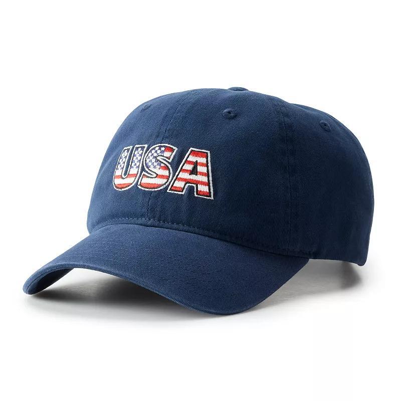 Mens Americana USA Embroidered Adjustable Dad Hat, Blue Product Image