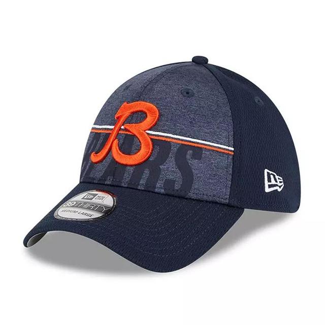 Mens New Era Chicago Bears 2023 NFL Training Camp Secondary Logo 39THIRTY Flex Fit Hat Blue Product Image