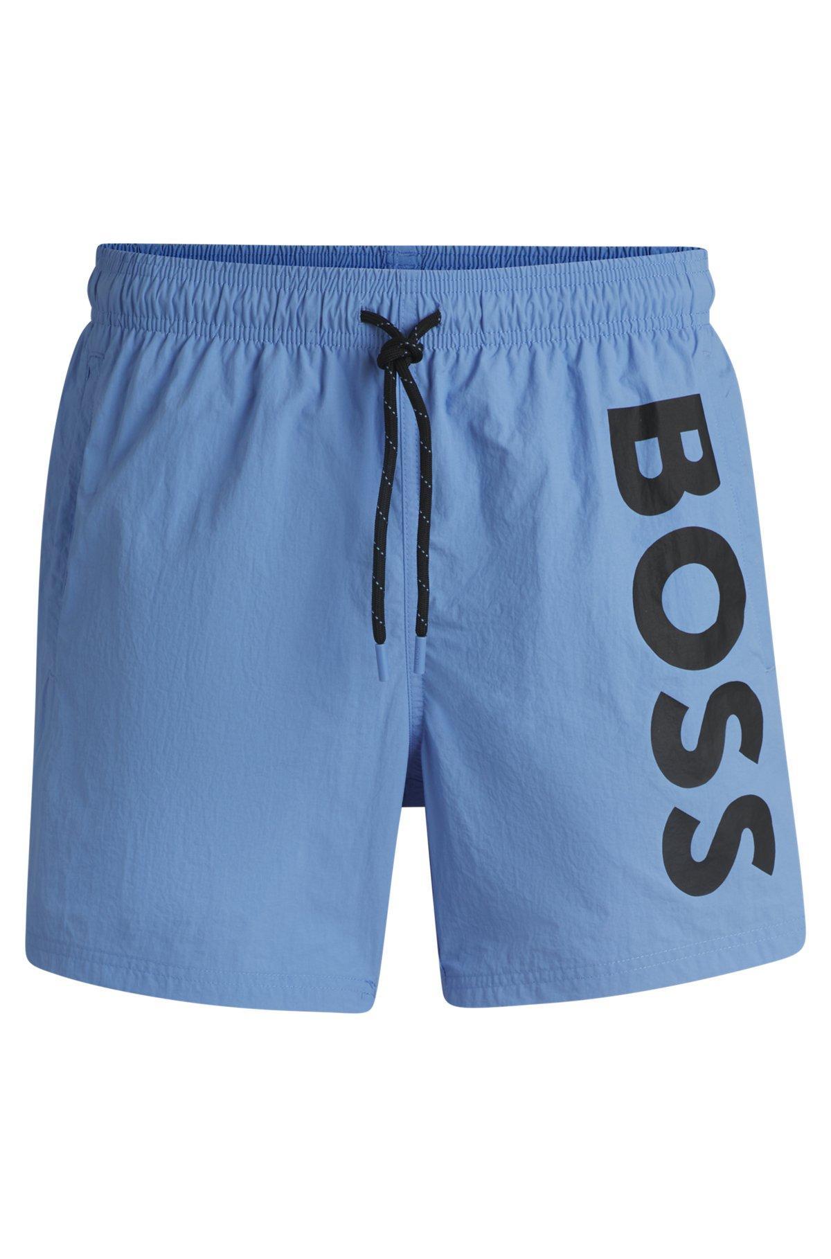 Fully lined swim shorts with logo print Product Image