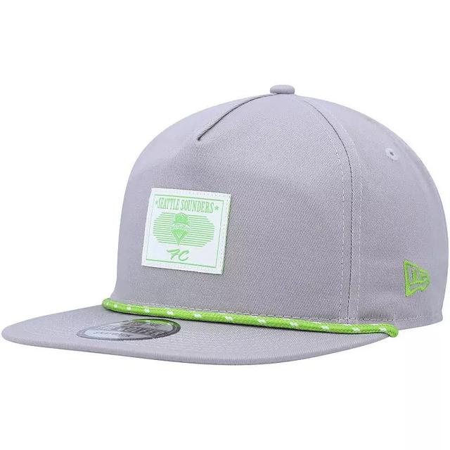 Mens New Era Gray Seattle Sounders FC Patch Golfer Adjustable Hat Product Image