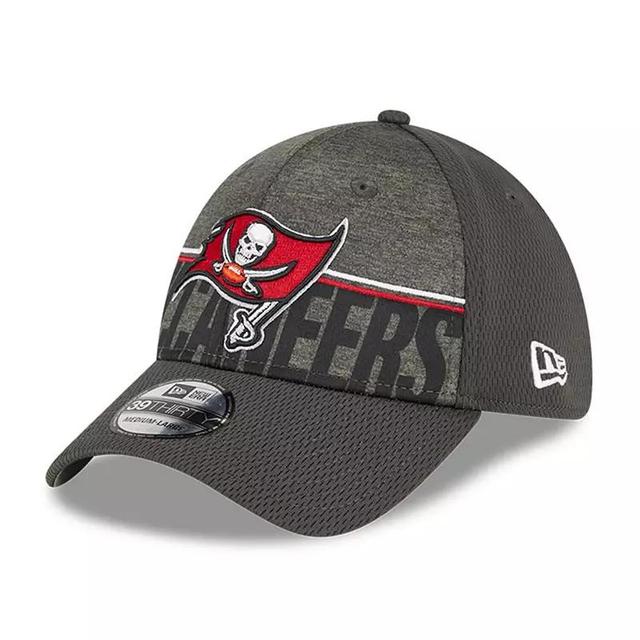 Mens New Era Pewter Tampa Bay Buccaneers 2023 NFL Training Camp 39THIRTY Flex Fit Hat Grey Product Image