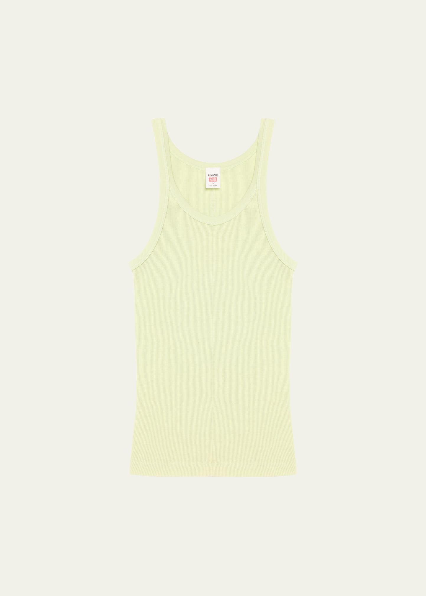 Re/Done Ribbed Cotton Tank Top Product Image