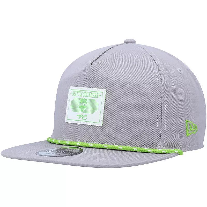 Mens New Era Gray Seattle Sounders FC Patch Golfer Adjustable Hat Product Image