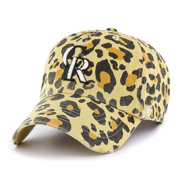 Womens 47 Colorado Rockies Tan Cheetah Clean Up Adjustable Hat Product Image