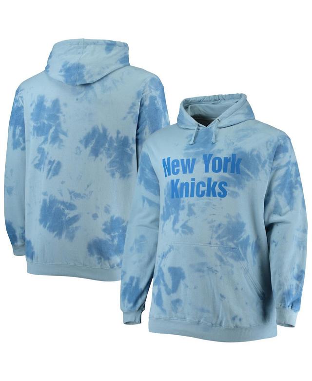 Mens Fanatics Branded New York Knicks Big & Tall Wordmark Cloud Dye Pullover Hoodie Product Image