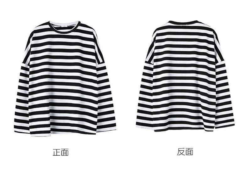 Crewneck Striped Pullover Product Image