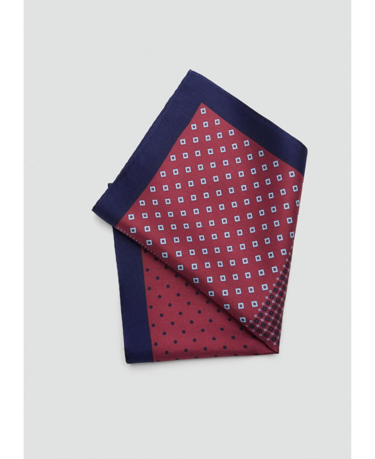 Mango Mens Printed Silk Pocket Square Product Image