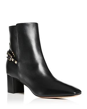 Valentino Garavani Womens Buckled Block Heel Booties Product Image