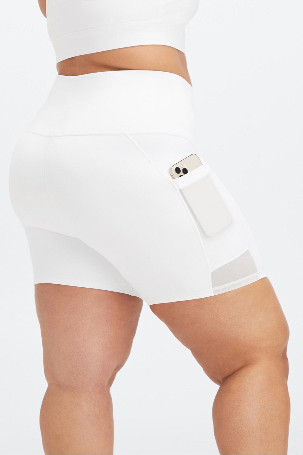 Fabletics Universal Tennis On-The-Go Mesh 6 Short Womens white plus Size 4X Product Image