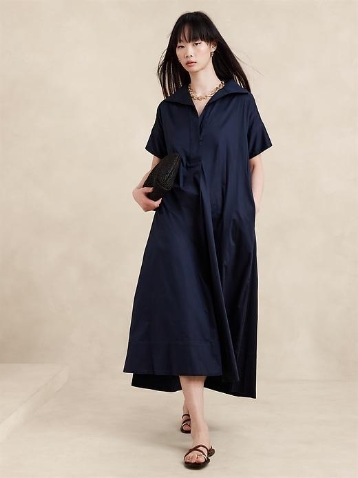 Cruz Stretch-Poplin Maxi Dress Product Image