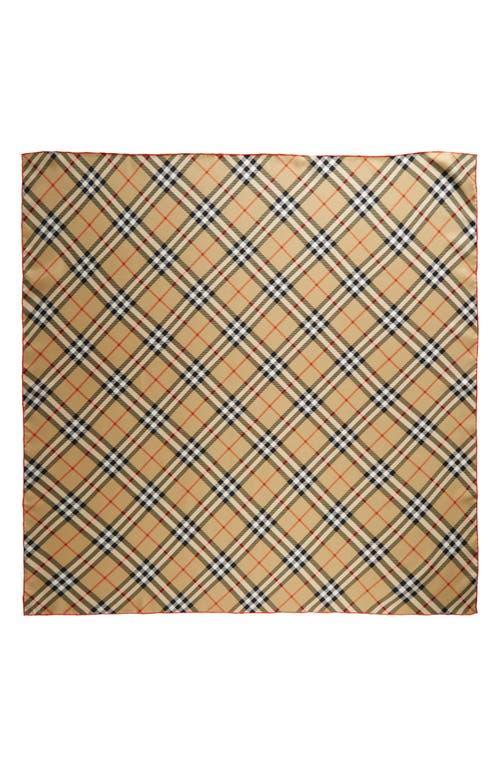 Womens Check Silk Scarf Product Image