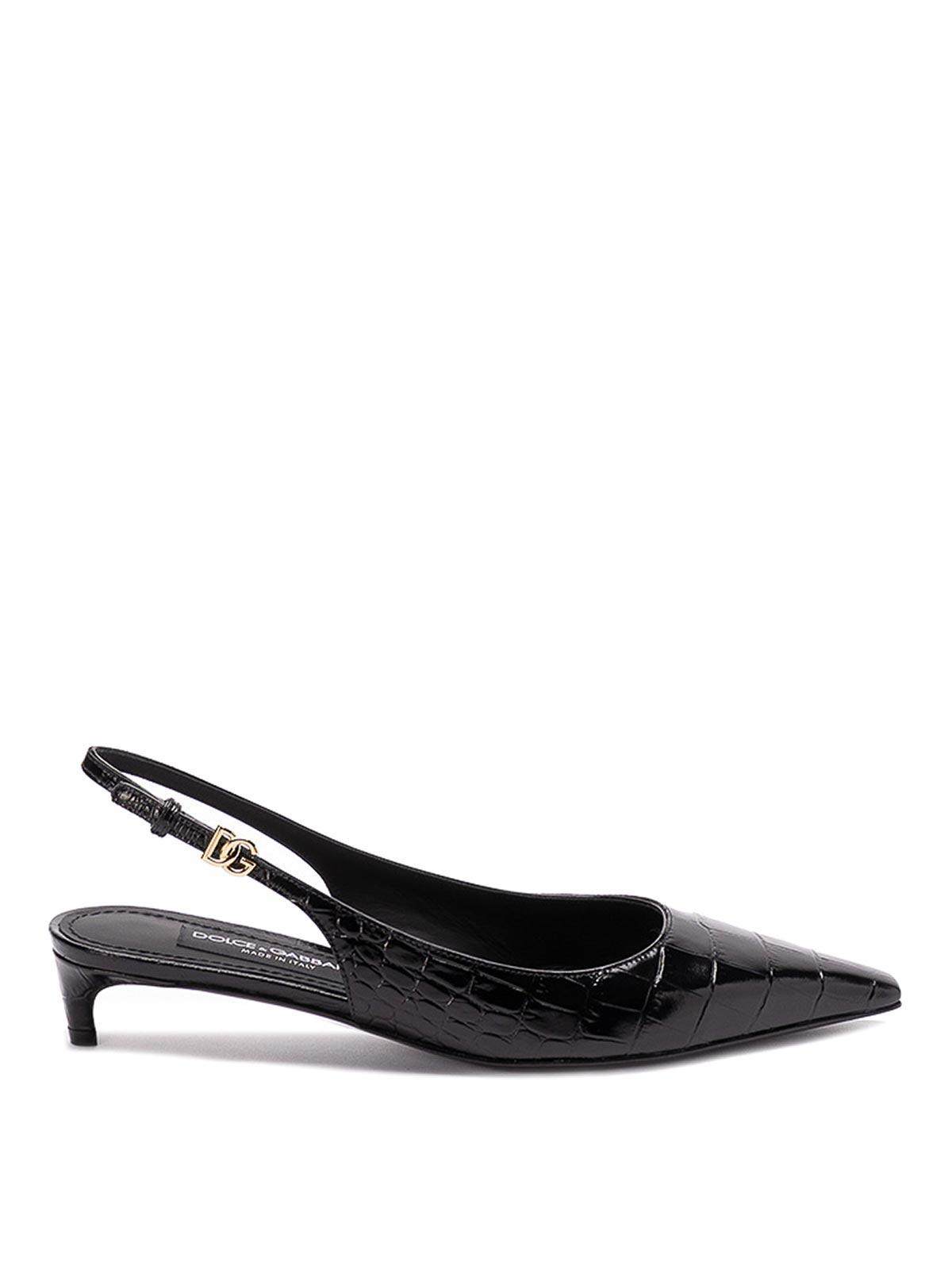 DOLCE & GABBANA Slingback Pumps In Black Product Image