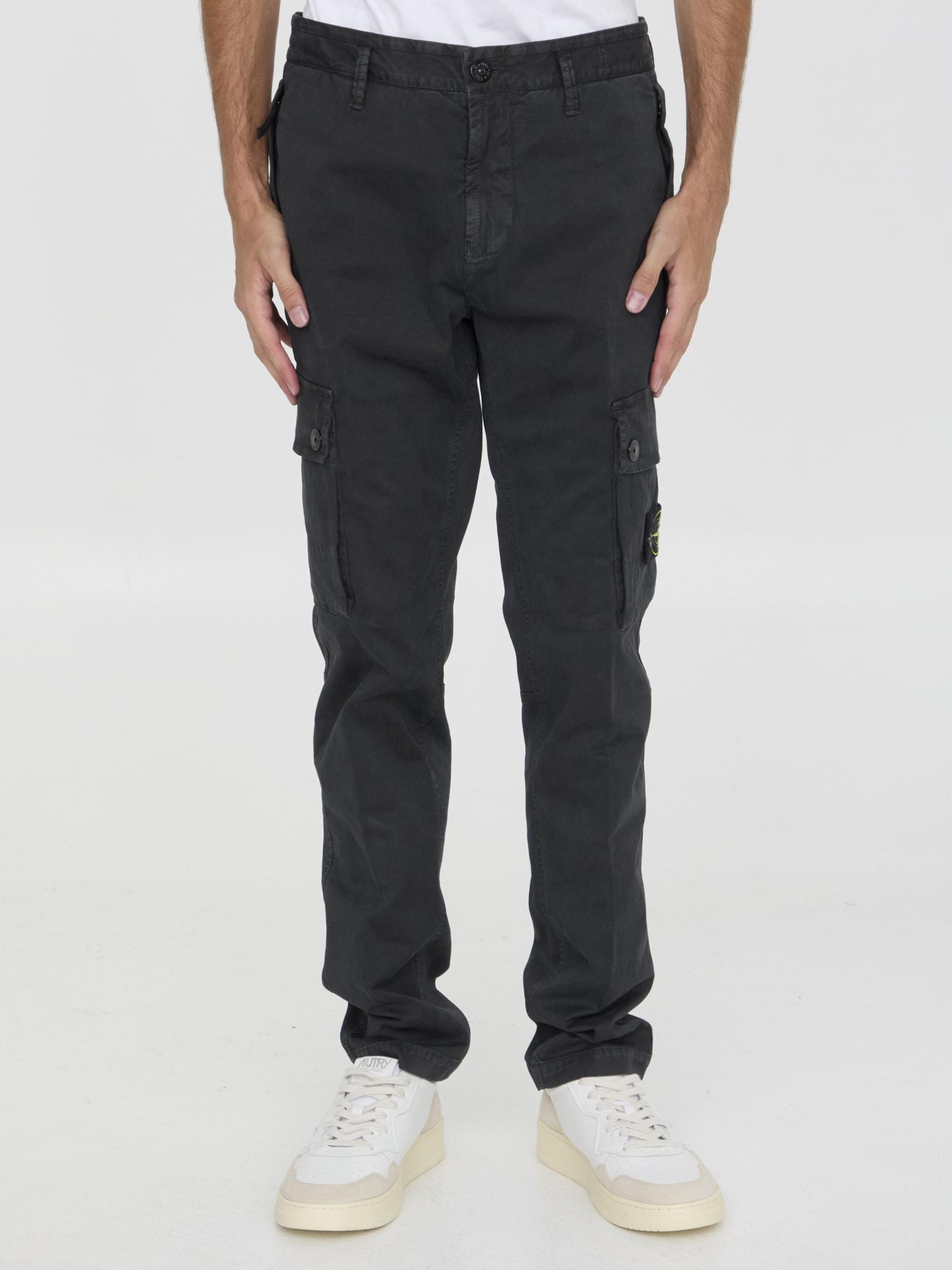 STONE ISLAND Slim Pants In Black Product Image