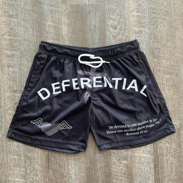 Sopula Deferential Mesh Print Drawstring Shorts Product Image