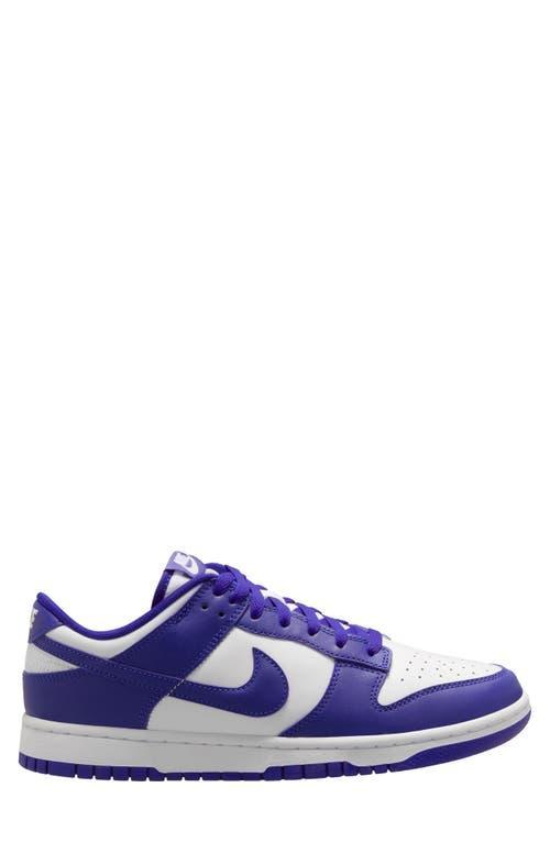 Dunk Low Retro Sneaker In White/concord/university Red Product Image