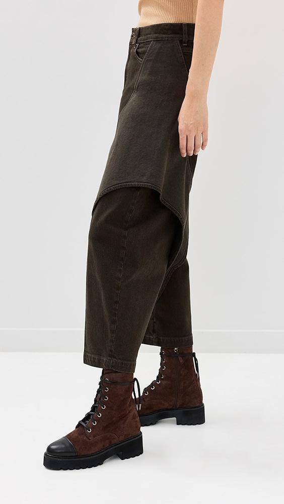 JW Anderson Cropped Sculptural Jeans | Shopbop Product Image