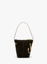 MINI ANCHOR HOBO - CHENILLE TOP HANDLE BAG in green | JW Anderson US  Product Image