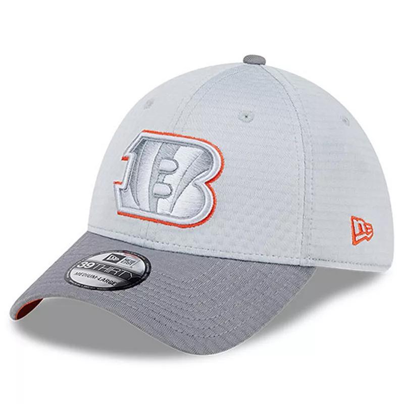 Mens New Era Gray Cincinnati Bengals 2024 NFL Training Camp 39THIRTY Flex Hat Product Image