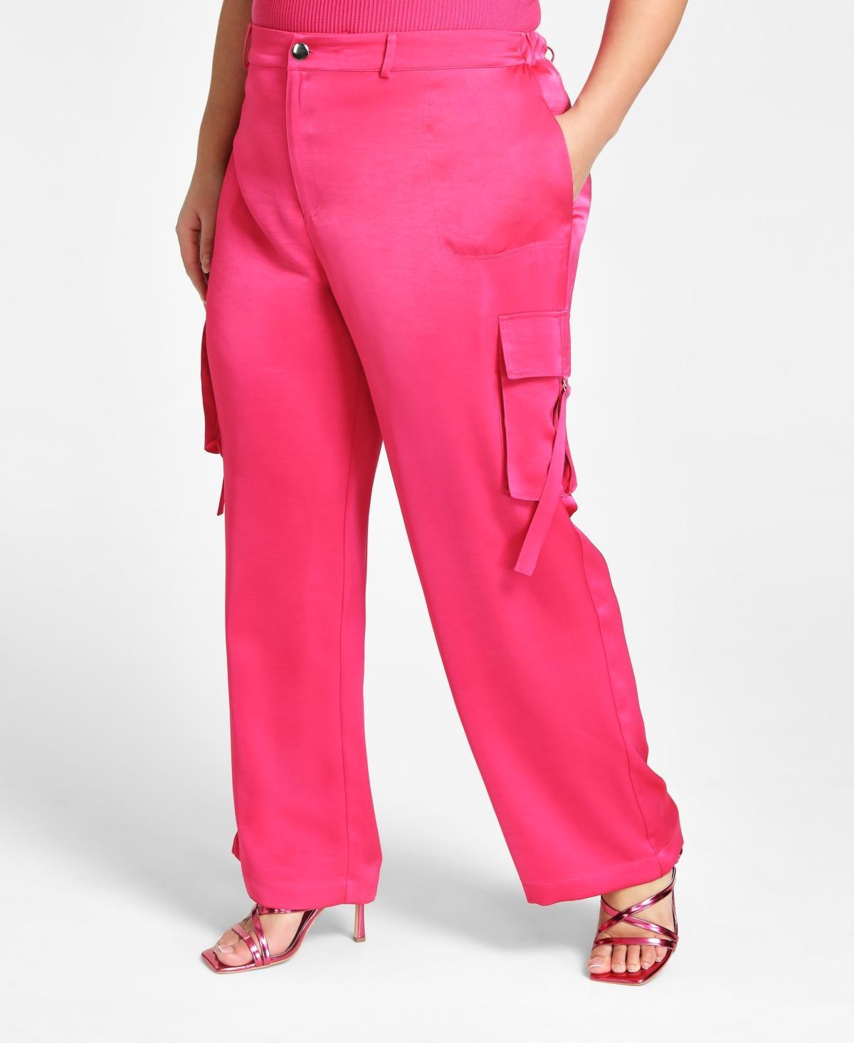 Nina Parker Trendy Plus Size Straight-Leg Cargo Pants Product Image