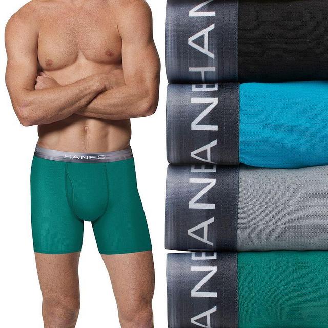 Mens Hanes 4-pack Sport X-Temp Air Mesh Boxer Briefs Product Image