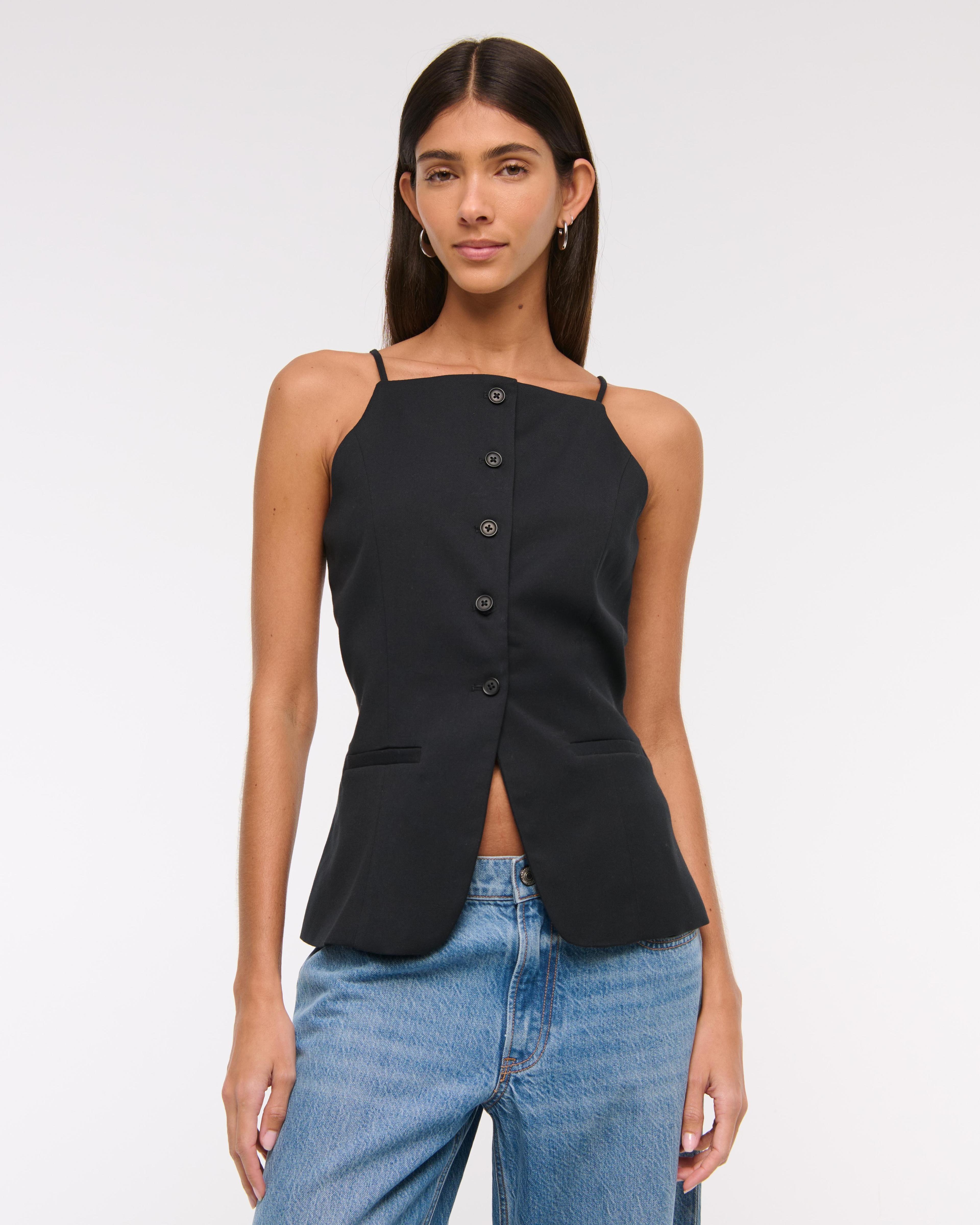 High-Neck Suiting Vest Product Image