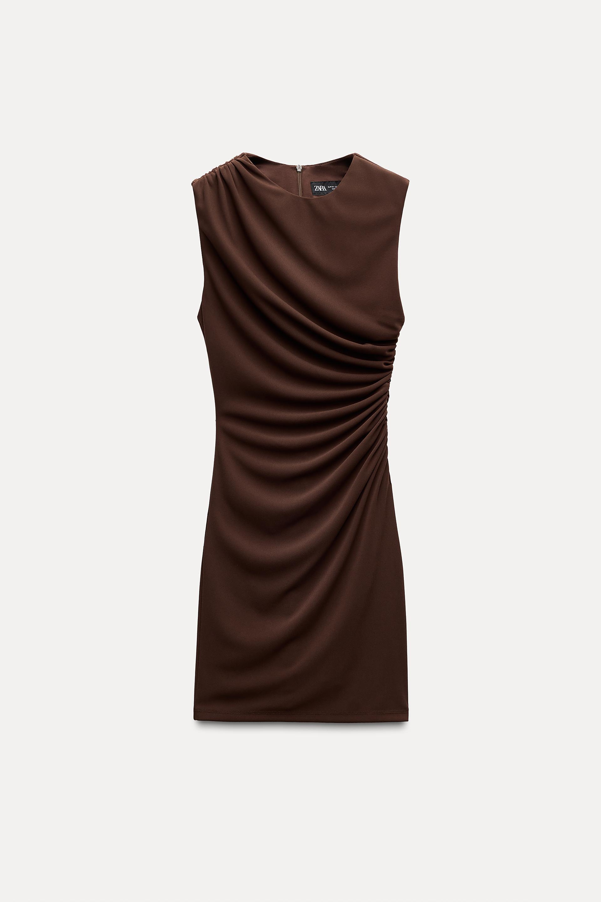 SHORT DRESS WITH RUCHING Product Image