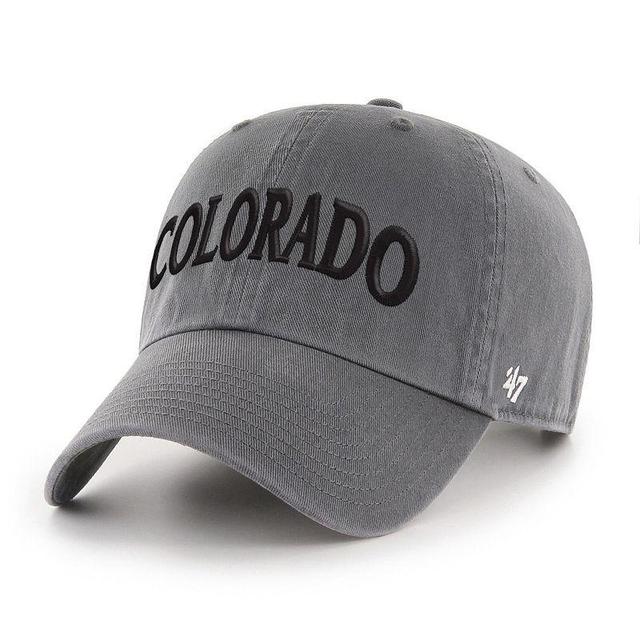 Mens 47 Charcoal Colorado Buffaloes Vintage Clean Up Adjustable Hat Product Image