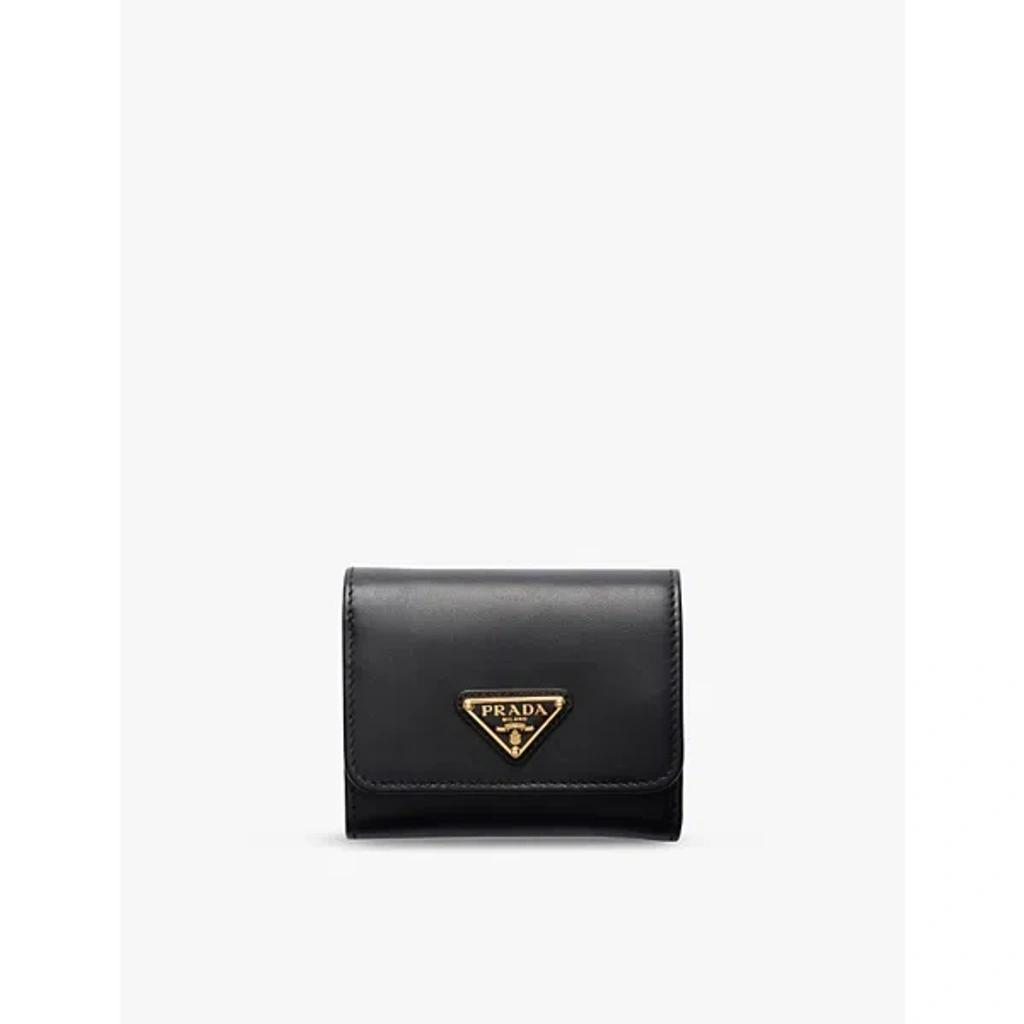 Logo-plaque Leather Wallet In Black Product Image