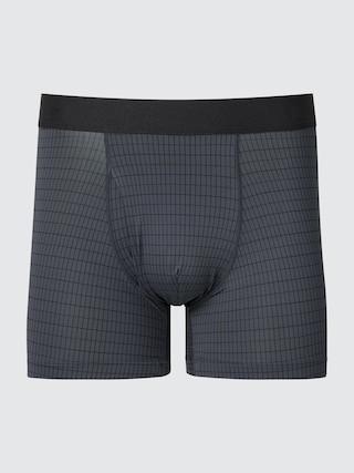 Mens Airism Boxer Briefs with Deodorizing Gray Small UNIQLO US Product Image