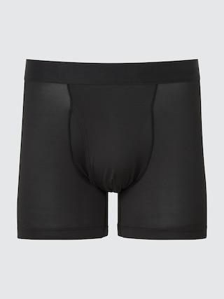 Mens Airism Boxer Briefs with Deodorizing Black Small UNIQLO US Product Image