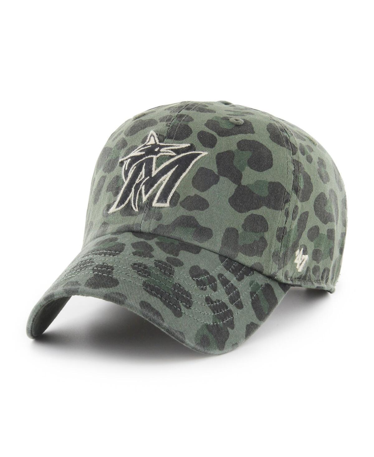 Womens 47 Brand Green Miami Marlins Bagheera Clean Up Adjustable Hat Product Image