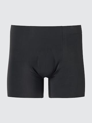 Mens Airism Ultra Seamless Boxer Briefs with Quick-Drying Black 3XL UNIQLO US Product Image