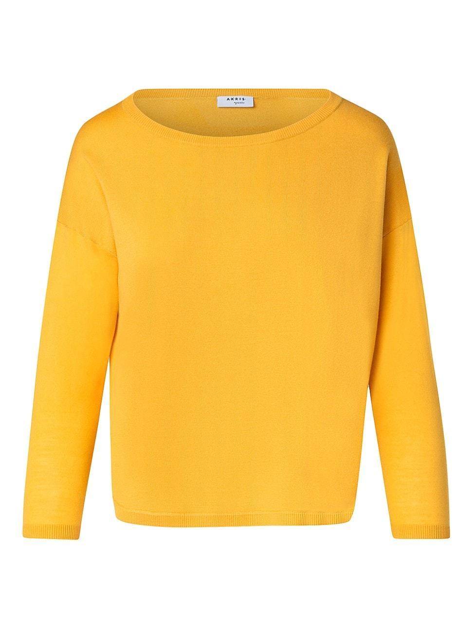 Womens Crewneck Cotton Pullover Sweater Product Image