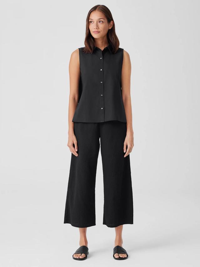 EILEEN FISHER Organic Cotton Ripple Wide-Leg Pantfemale Product Image