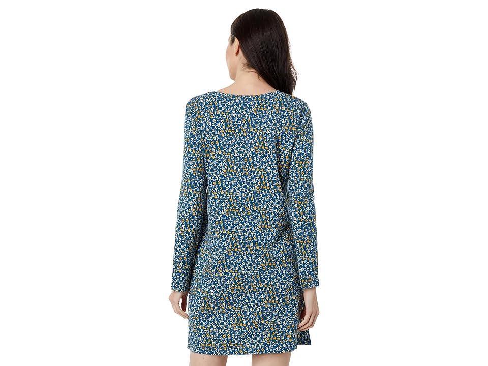 Toad&Co Windmere II Long Sleeve Dress (Cornflower Ditsy Print) Women's Clothing Product Image