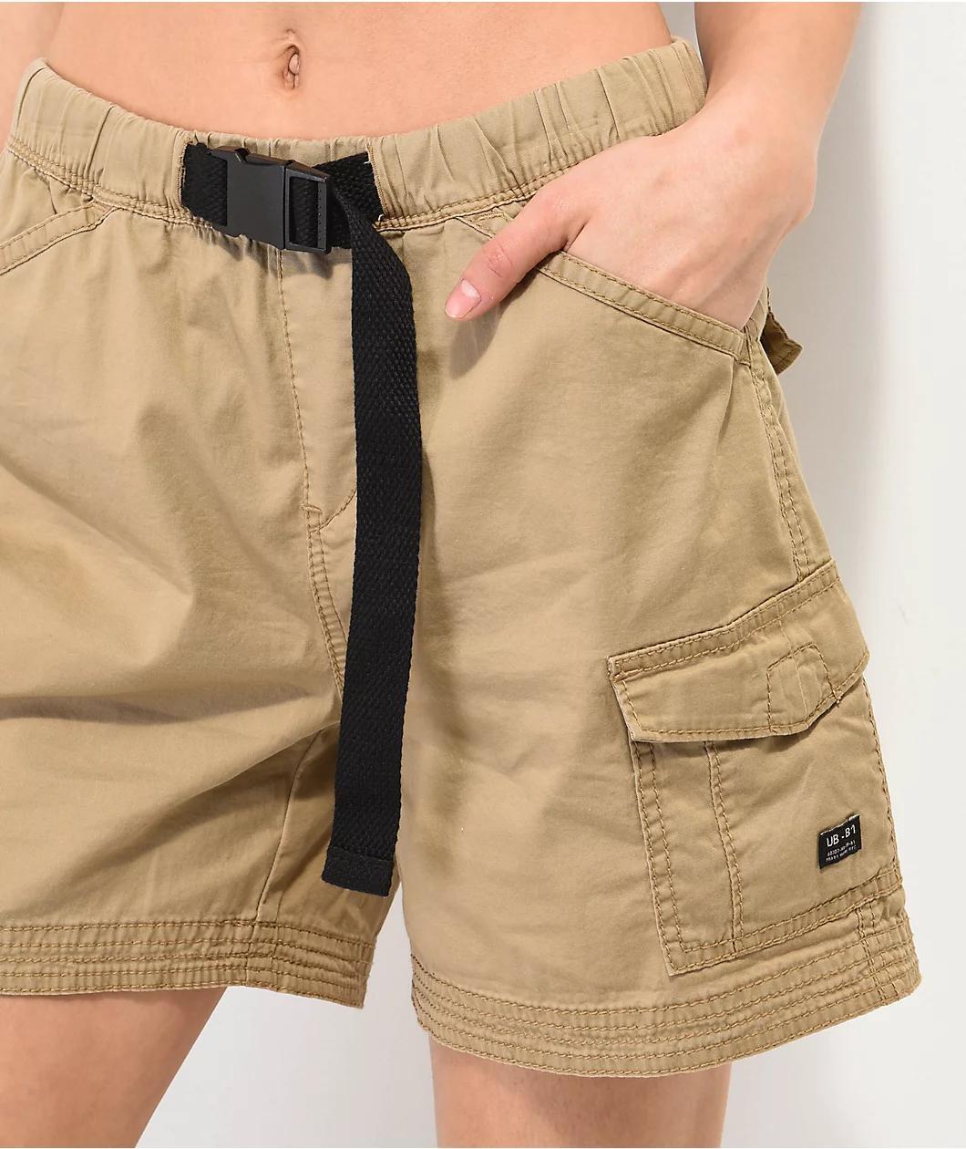 Unionbay Chase Brown Belted Utility Shorts Product Image