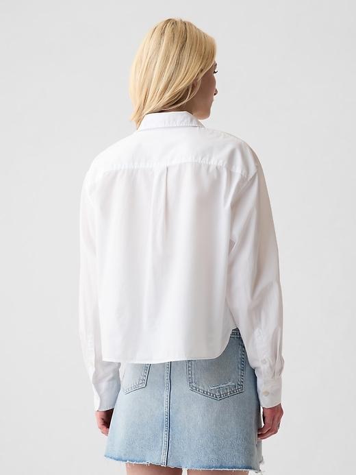 100% Linen Cropped Shirt Product Image