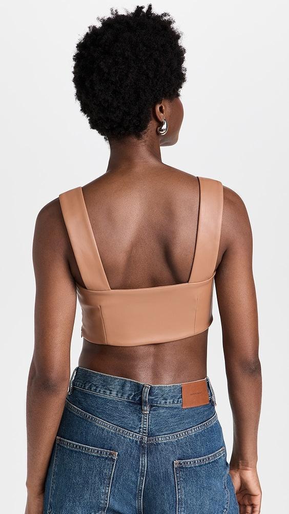 Susana Monaco Faux Leather Wide Strap Crop Top | Shopbop Product Image