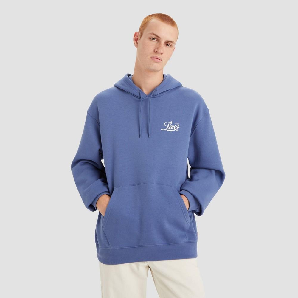 Levis Mens Palm Logo Relaxed Fit Pullover Sweatshirt - Indigo Product Image