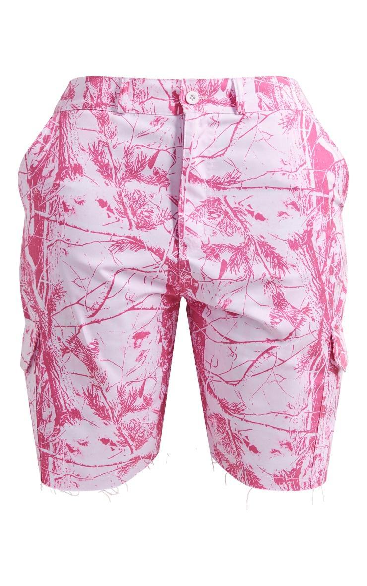 Shape Bright Pink Camo Longline Shorts Product Image