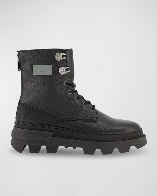 Mens Tumbled Leather Lug Sole Work Boots Product Image