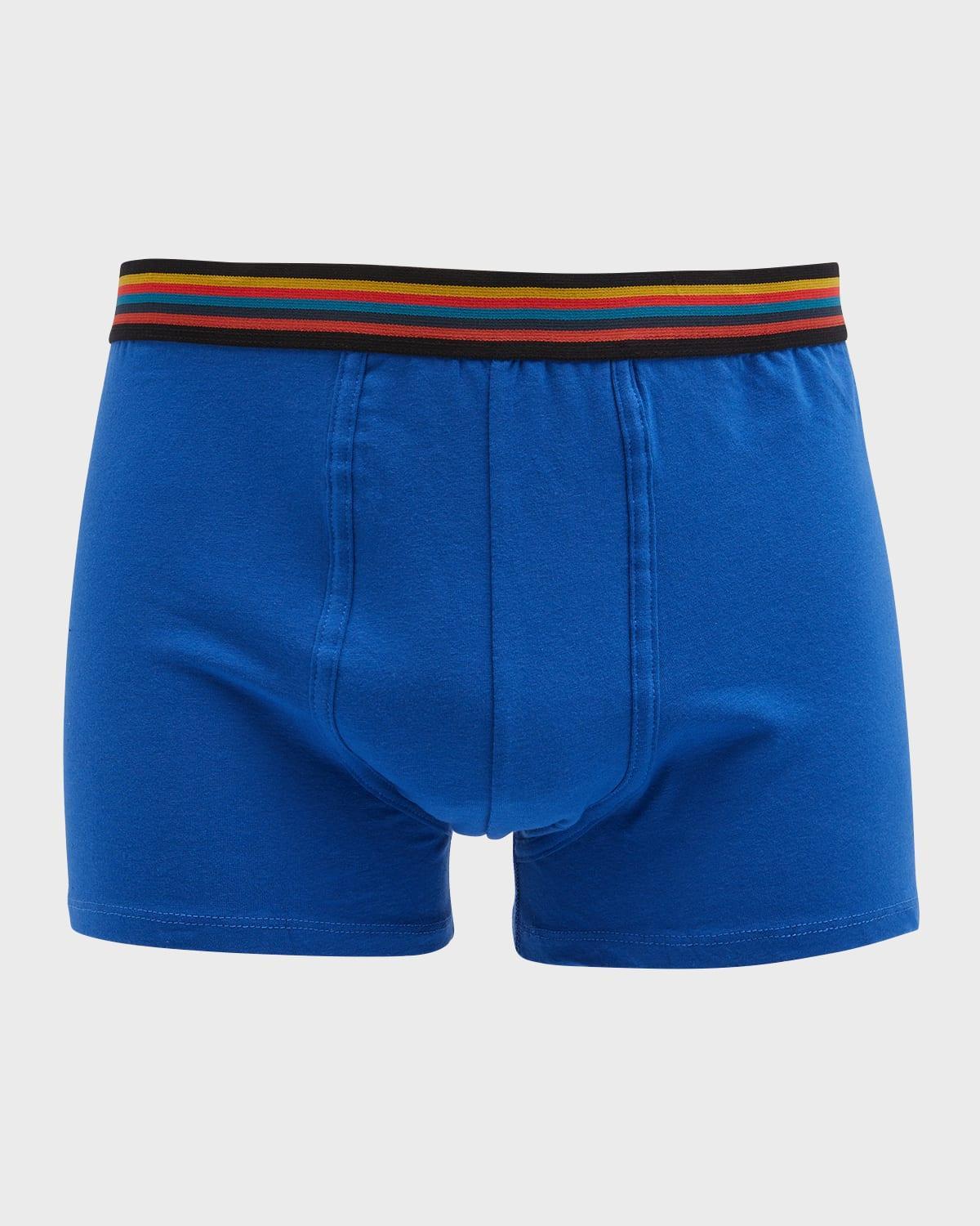 Paul Smith Men's 3-Pack Cotton-Stretch Trunks - Size: MEDIUM - BLUE MIX Product Image