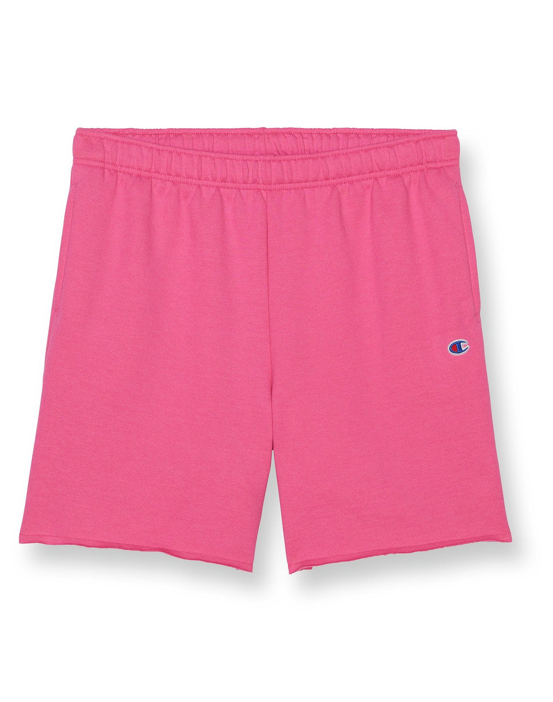 Womens Champion Powerblend Shorts, C Logo, 6.5 Wow Pink M Product Image