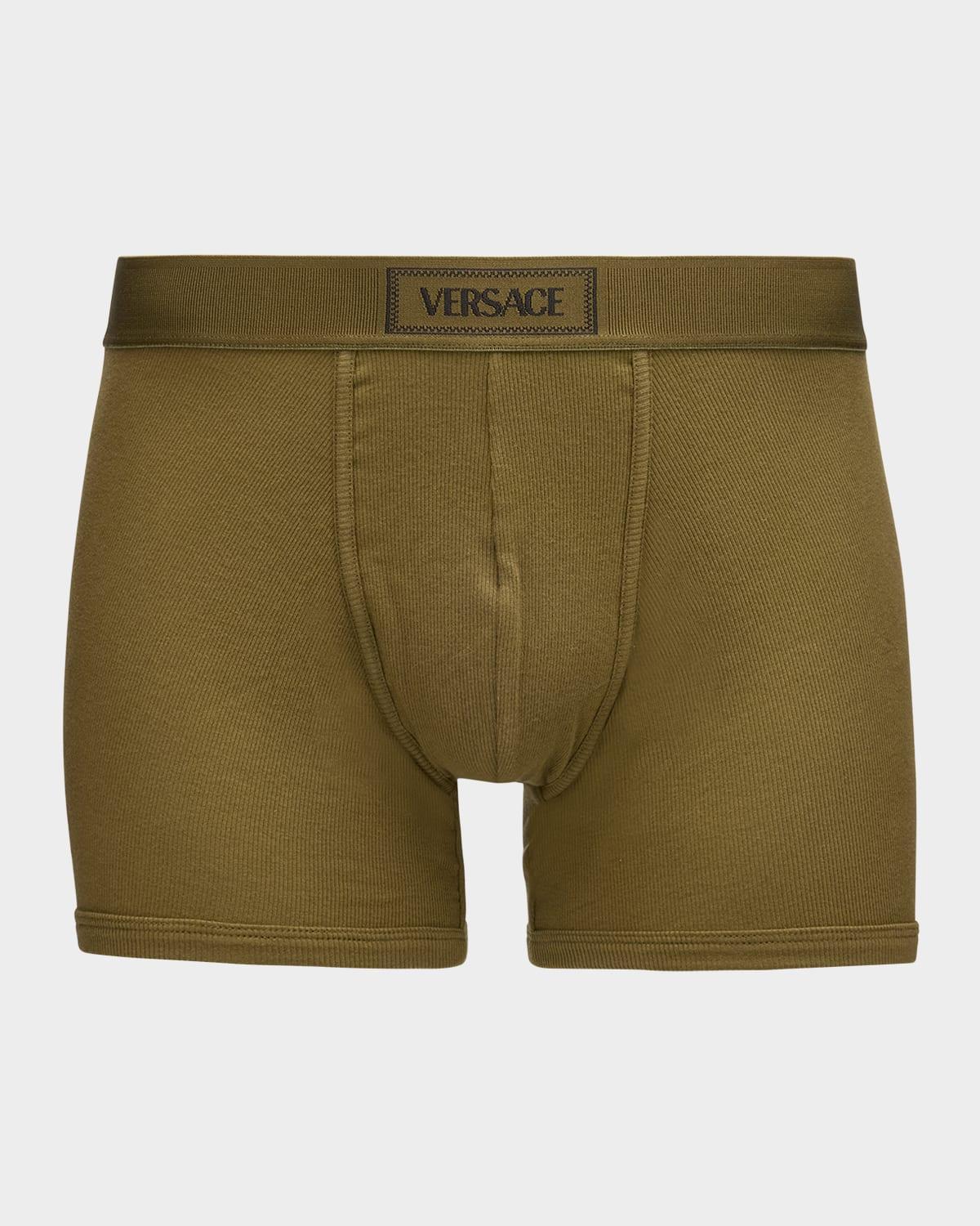 Mens Ribbed Cotton Logo Boxer Briefs Product Image