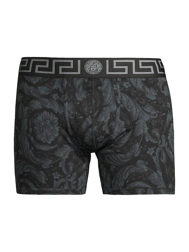 Mens Barocco-Print Cotton-Stretch Boxer Briefs Product Image