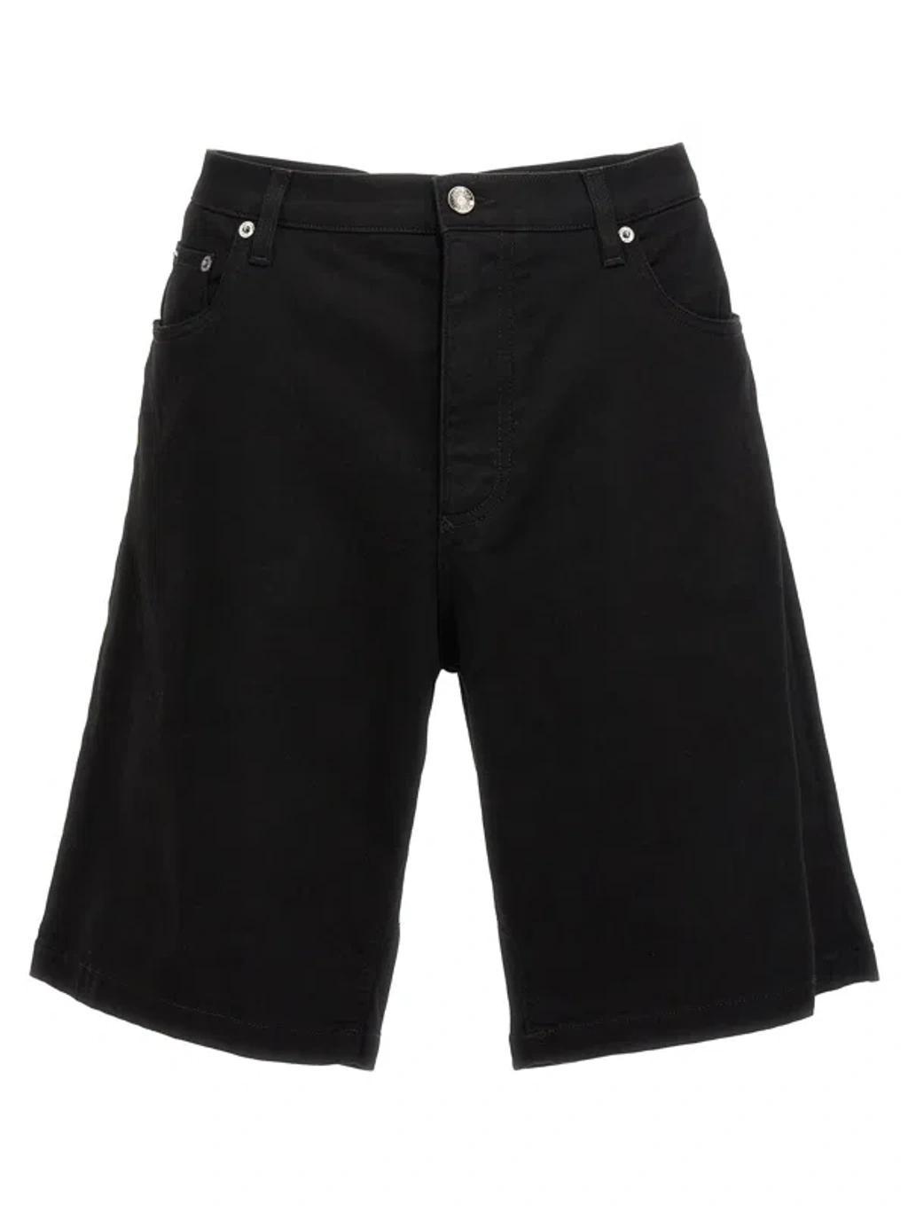 Stretch Denim Bermuda Shorts Bermuda, Short Black Product Image