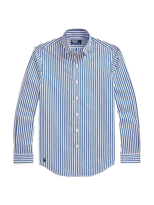 Mens Striped Long-Sleeve Button-Down Sport Shirt Product Image