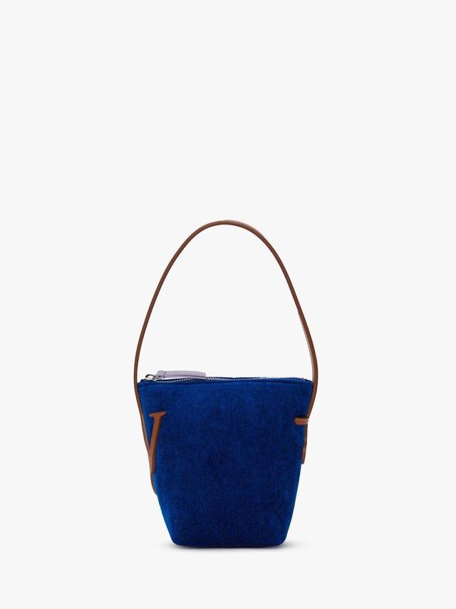 MINI ANCHOR HOBO - CHENILLE TOP HANDLE BAG in blue | JW Anderson US  Product Image